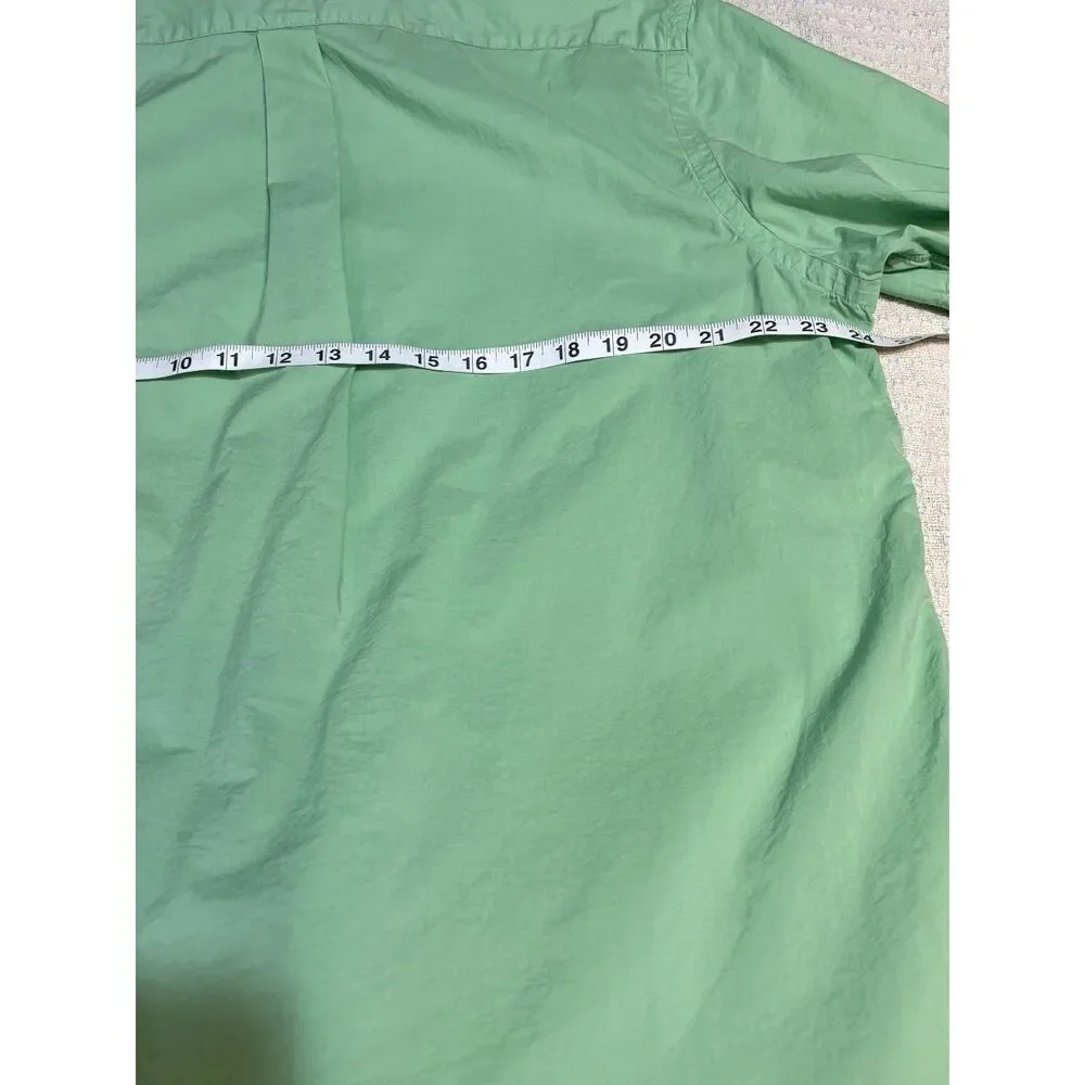 Ralph Lauren Men’s XL Lime Green Short Sleeve Button Down Purple Pony Preppy